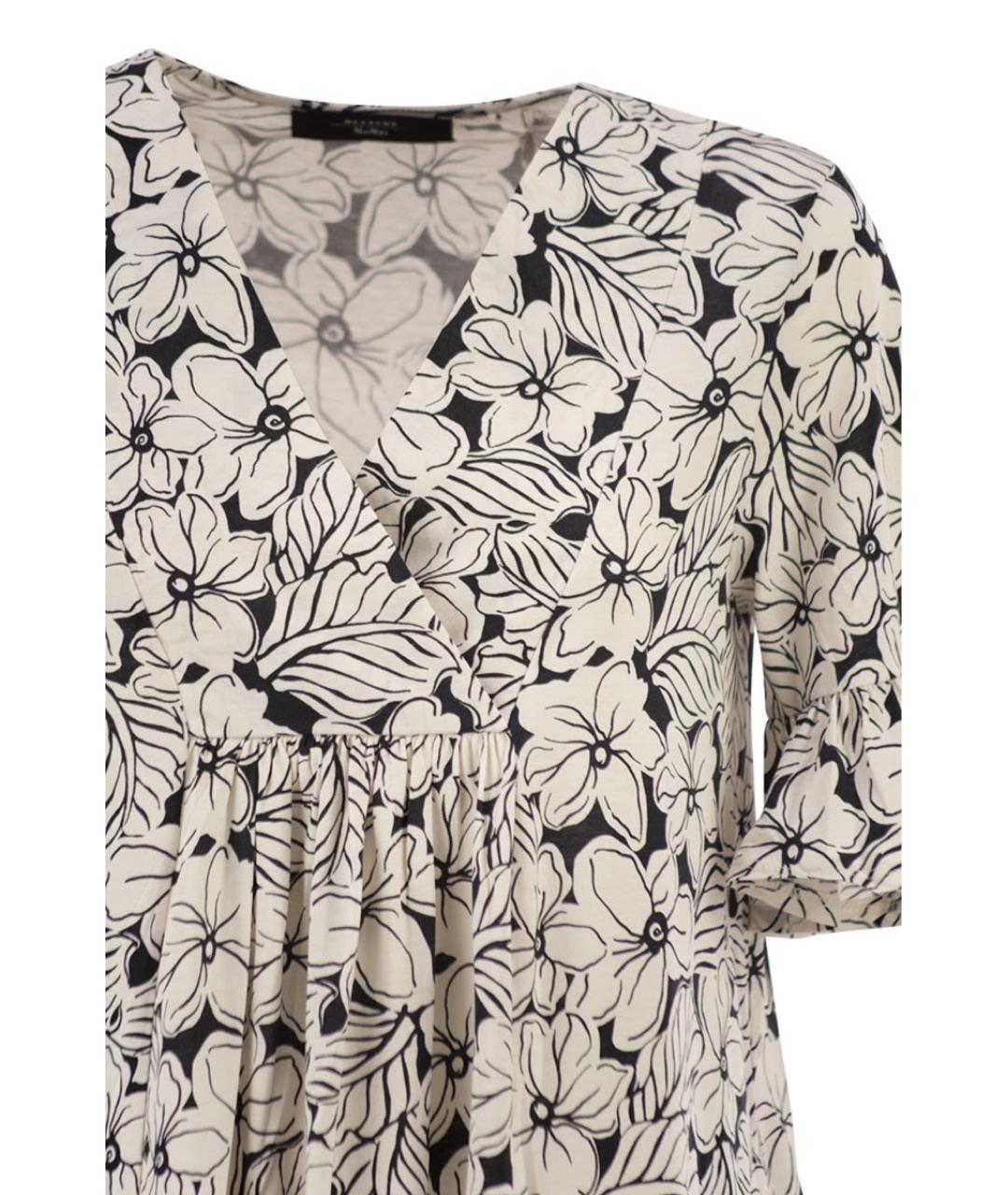 WEEKEND MAX MARA Мульти хлопковое повседневное платье, фото 4