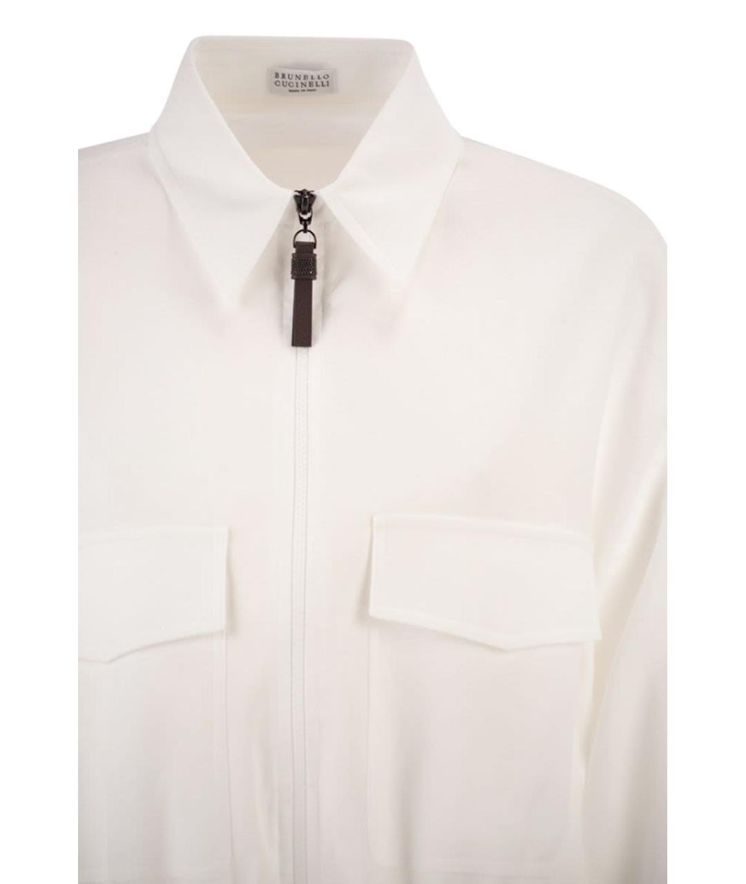 BRUNELLO CUCINELLI Белая хлопковая куртка, фото 4