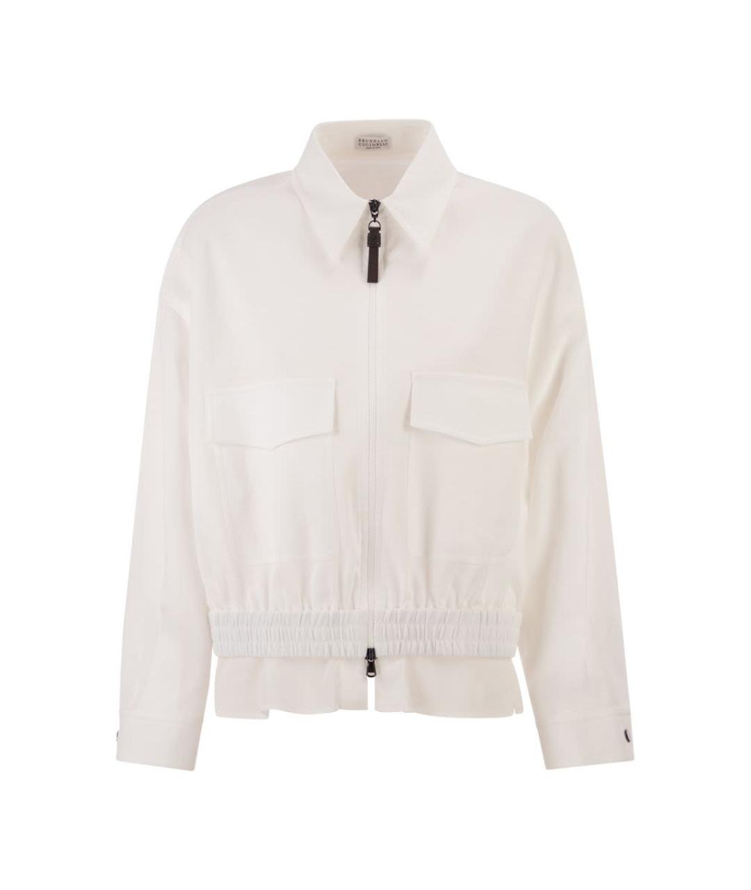 BRUNELLO CUCINELLI Белая хлопковая куртка, фото 1