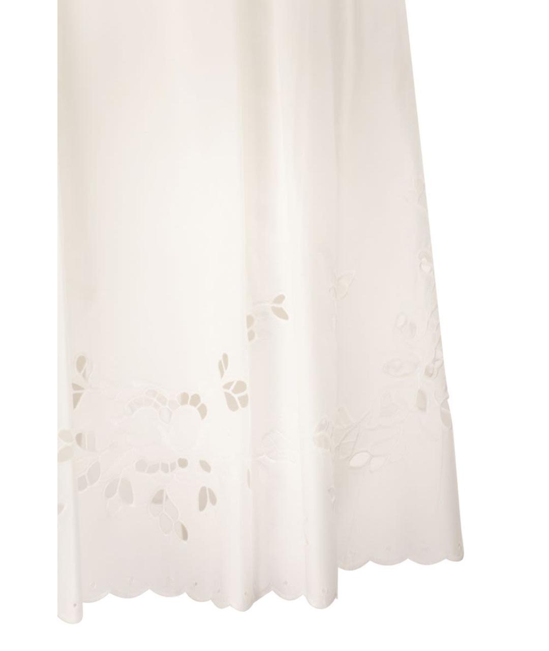 WEEKEND MAX MARA Белая хлопковая юбка миди, фото 4