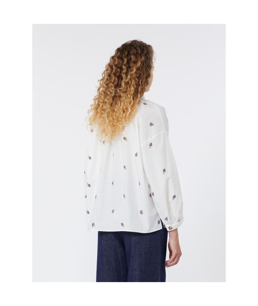 WEEKEND MAX MARA Белая хлопковая рубашка, фото 2