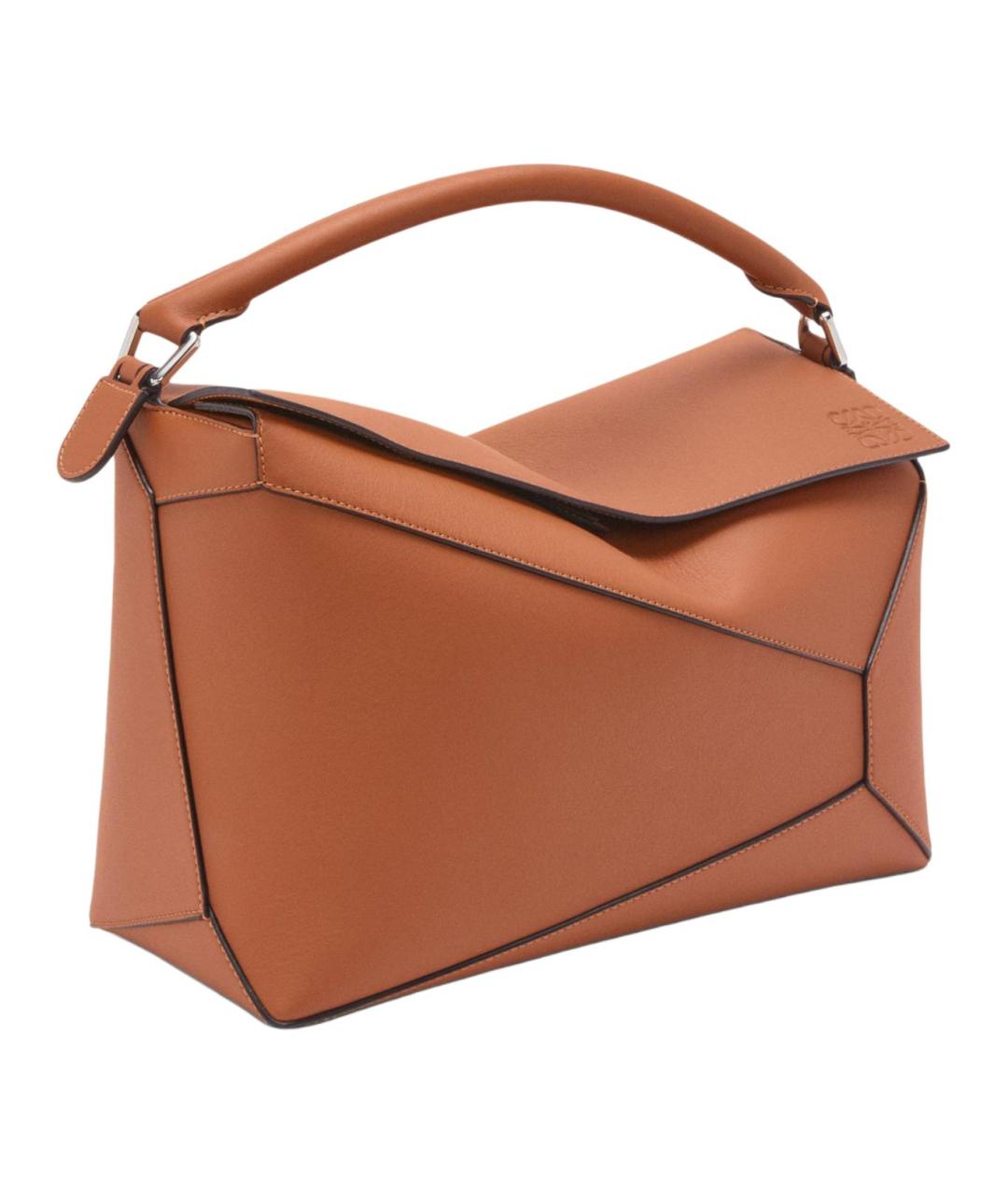 LOEWE Коричневая кожаная сумка через плечо, фото 2