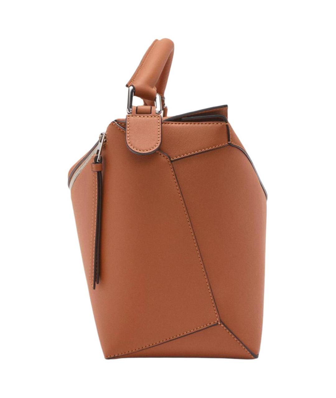 LOEWE Коричневая кожаная сумка через плечо, фото 4