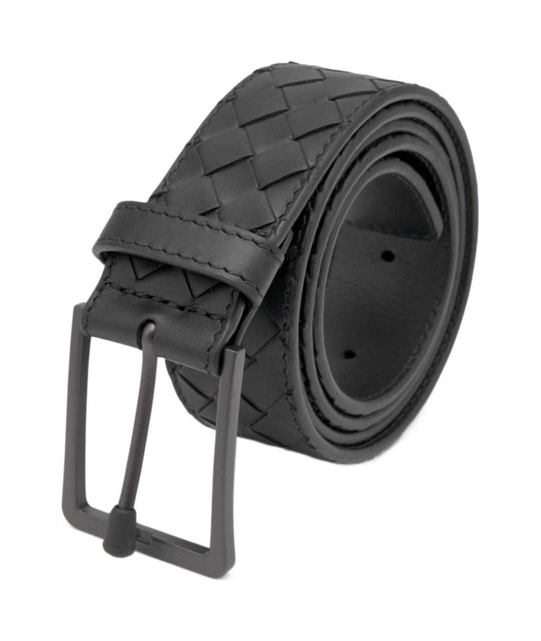 BOTTEGA VENETA Черный кожаный ремень, фото 1