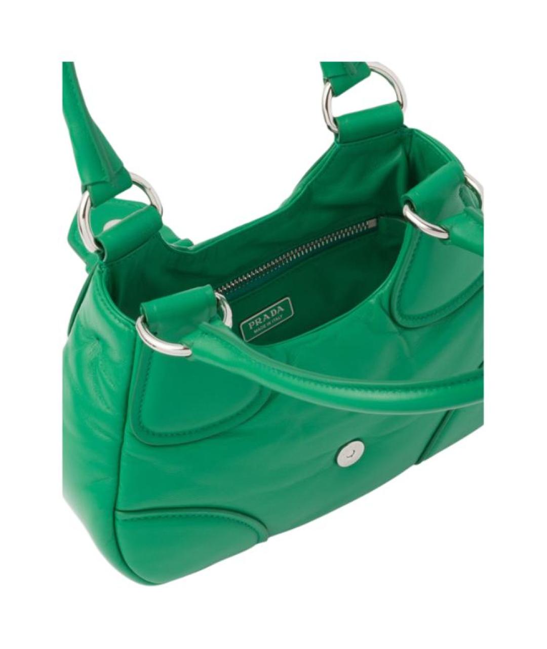 PRADA Зеленая кожаная сумка через плечо, фото 5