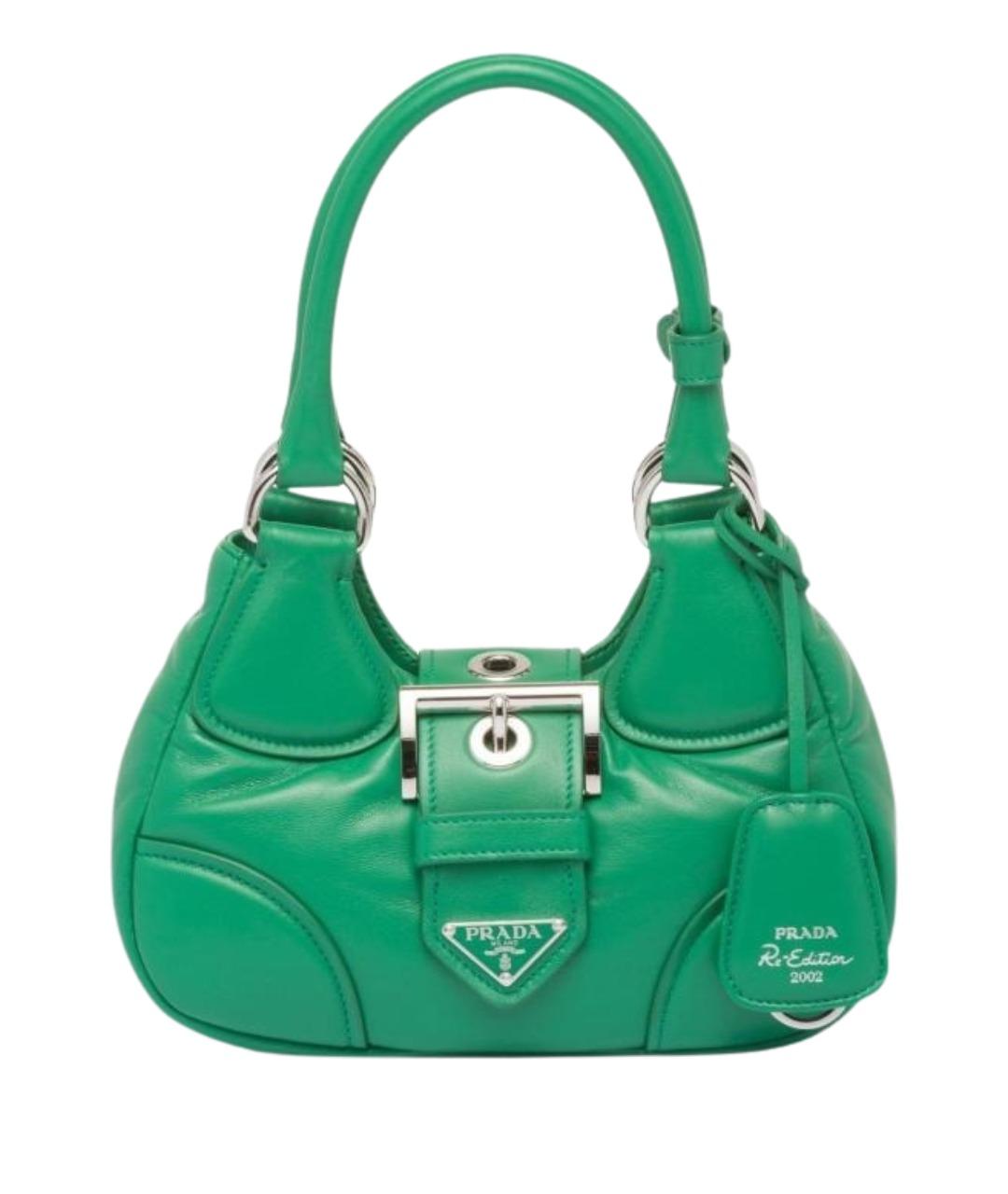 PRADA Зеленая кожаная сумка через плечо, фото 1