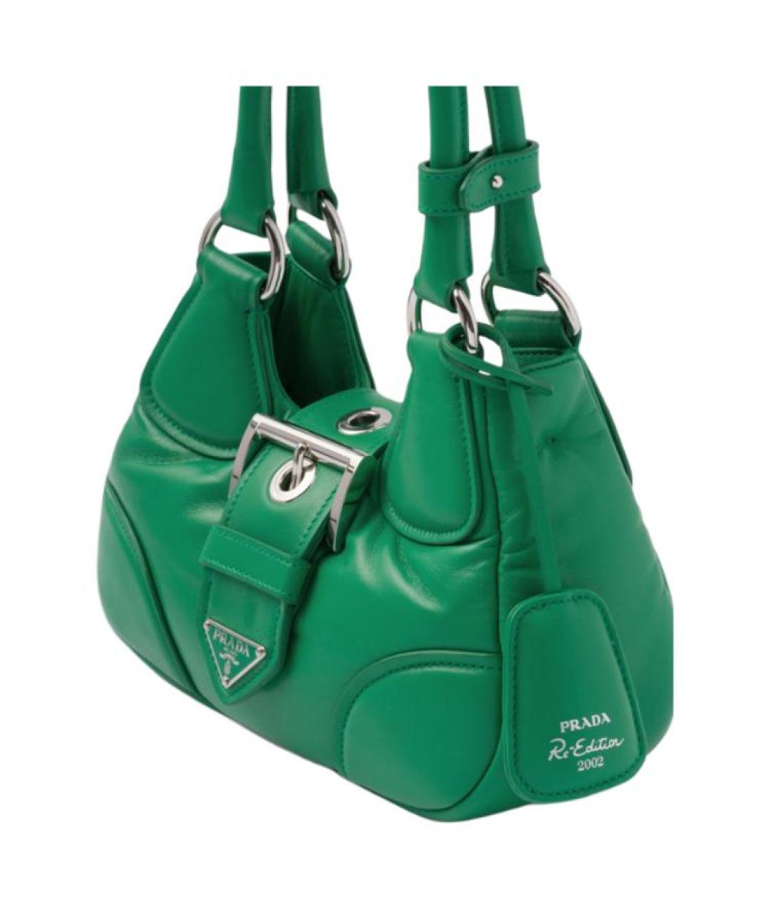 PRADA Зеленая кожаная сумка через плечо, фото 4