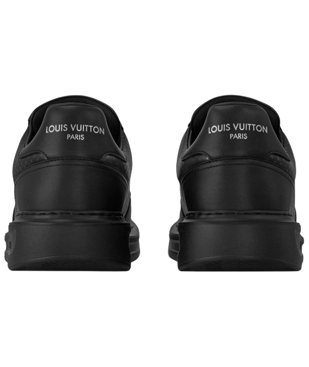LOUIS VUITTON Черные кожаные низкие кроссовки / кеды, фото 4