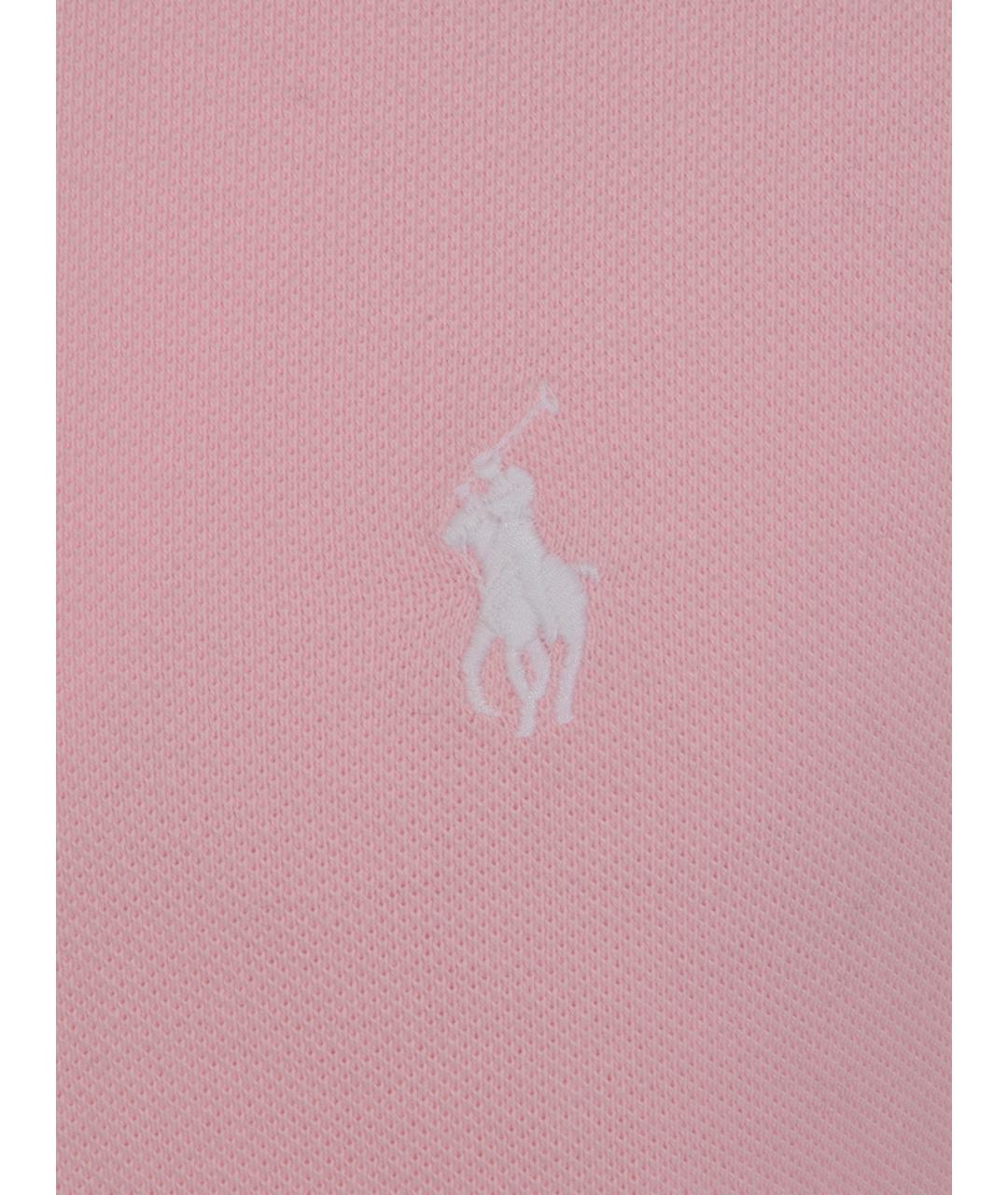 POLO RALPH LAUREN Розовое хлопковое поло с коротким рукавом, фото 3