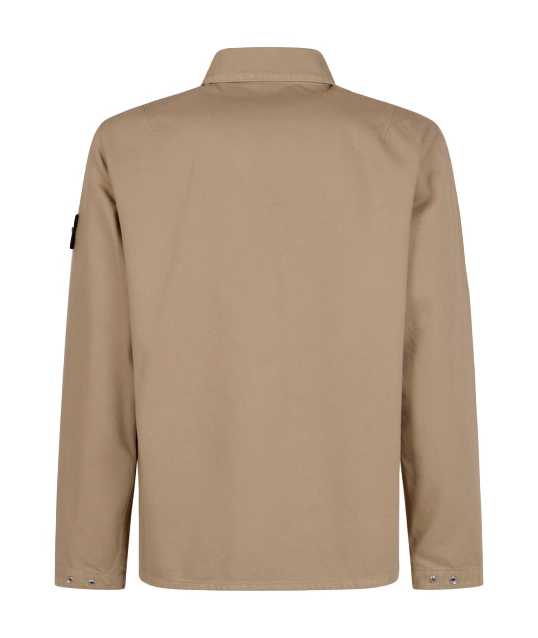 STONE ISLAND Бежевая кэжуал рубашка, фото 2