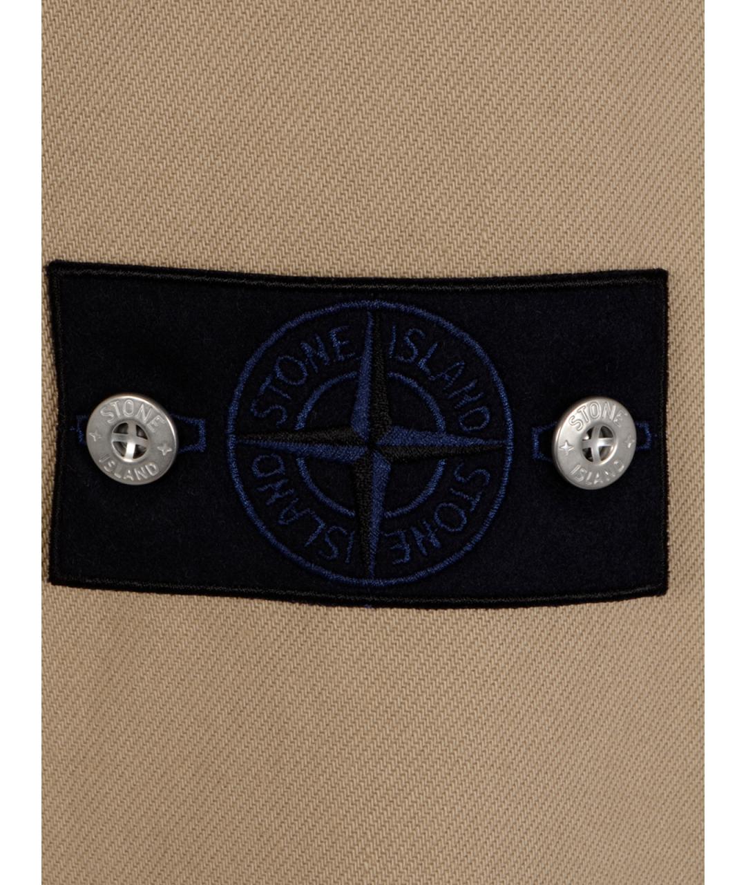 STONE ISLAND Бежевая кэжуал рубашка, фото 3