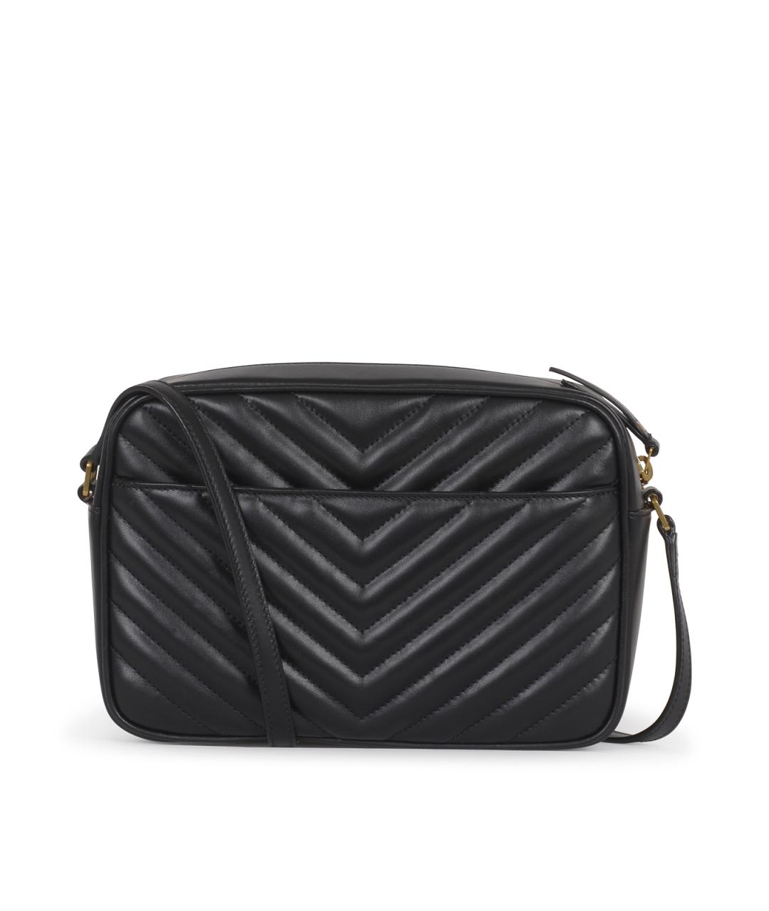 SAINT LAURENT Черная кожаная сумка через плечо, фото 3