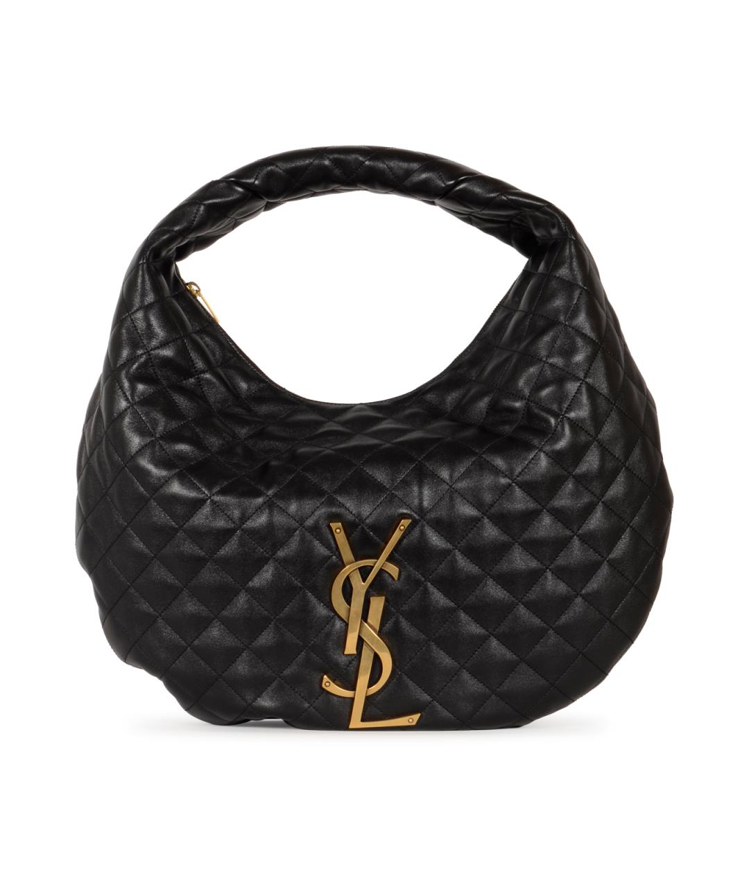 SAINT LAURENT Черная кожаная сумка через плечо, фото 1