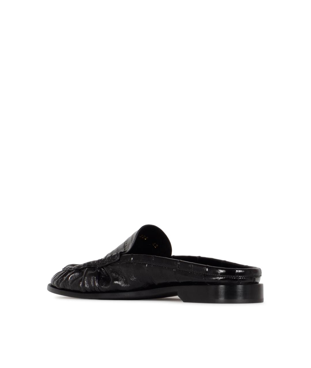 SAINT LAURENT Черные низкие ботинки из лакированной кожи, фото 3