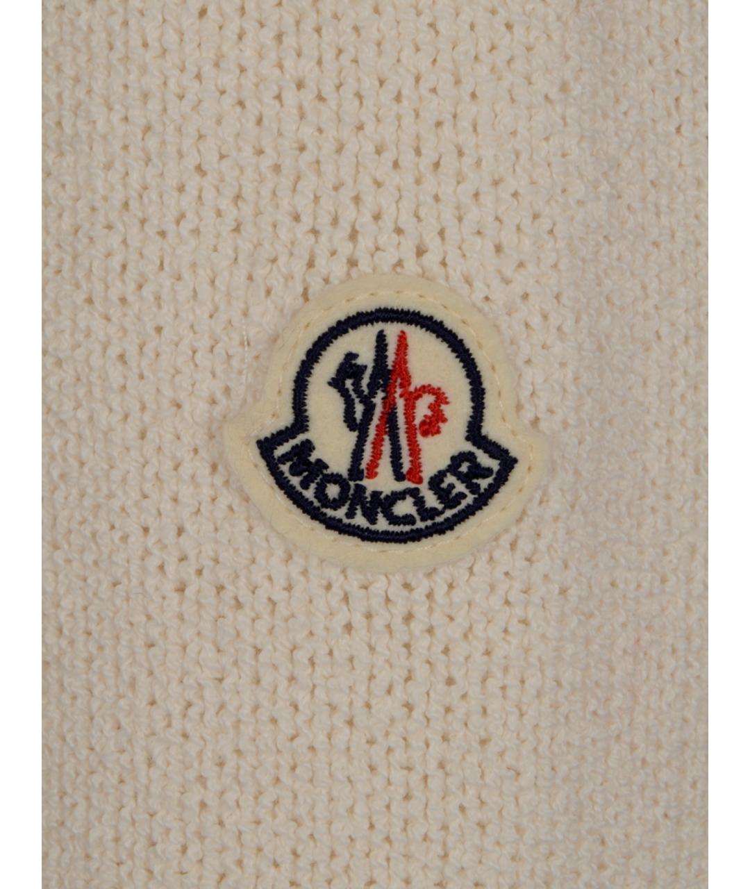 MONCLER Бежевый полиэстеровый кардиган, фото 3