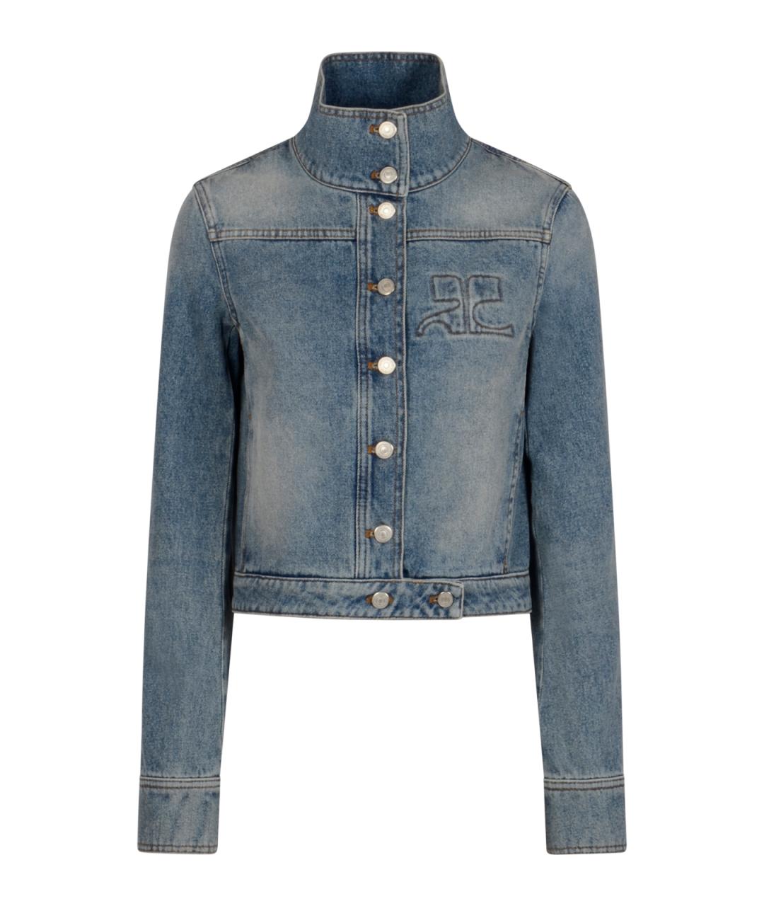 COURREGES Синяя хлопковая куртка, фото 1