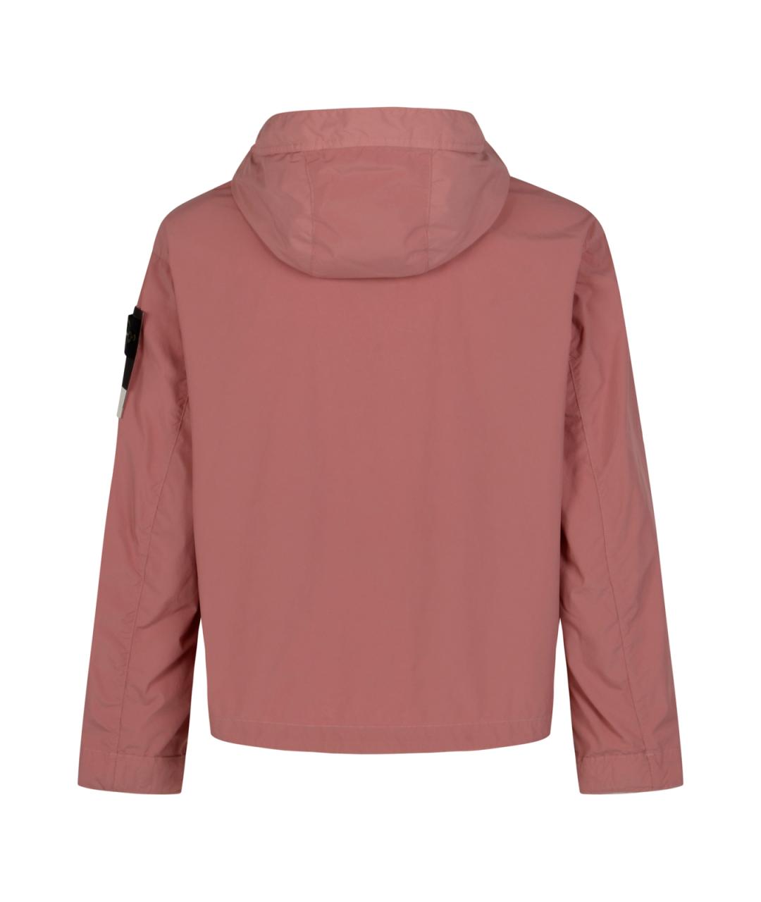 STONE ISLAND Розовая полиэстеровая куртка, фото 2