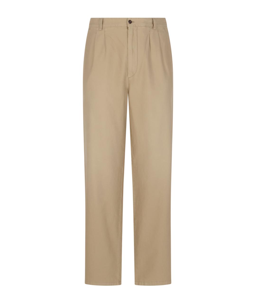 MAISON MARGIELA Бежевые полиэстеровые повседневные брюки, фото 1