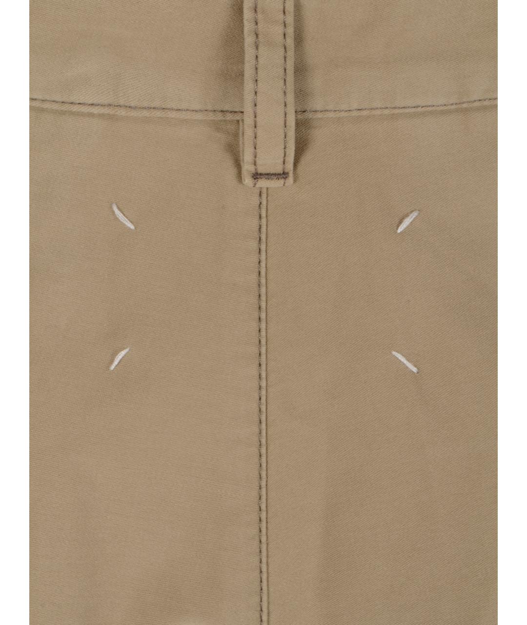 MAISON MARGIELA Бежевые полиэстеровые повседневные брюки, фото 3