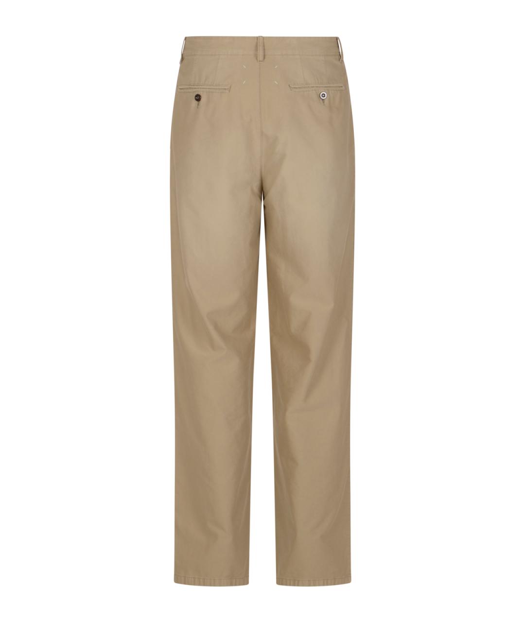 MAISON MARGIELA Бежевые полиэстеровые повседневные брюки, фото 2