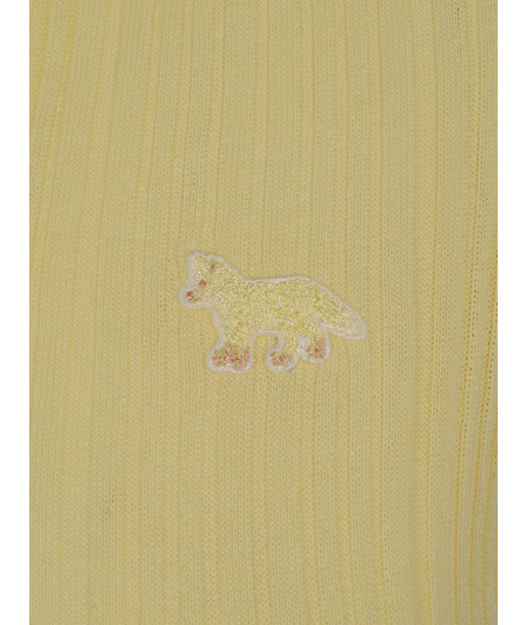 MAISON KITSUNE Желтый кардиган, фото 3