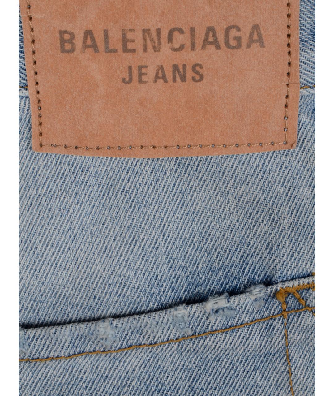 BALENCIAGA Синие прямые джинсы, фото 3