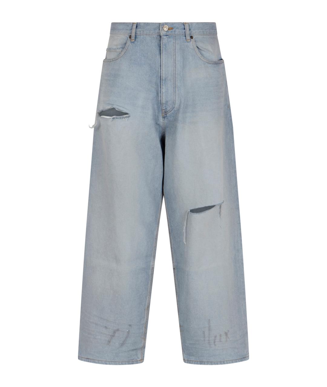 BALENCIAGA Синие прямые джинсы, фото 1