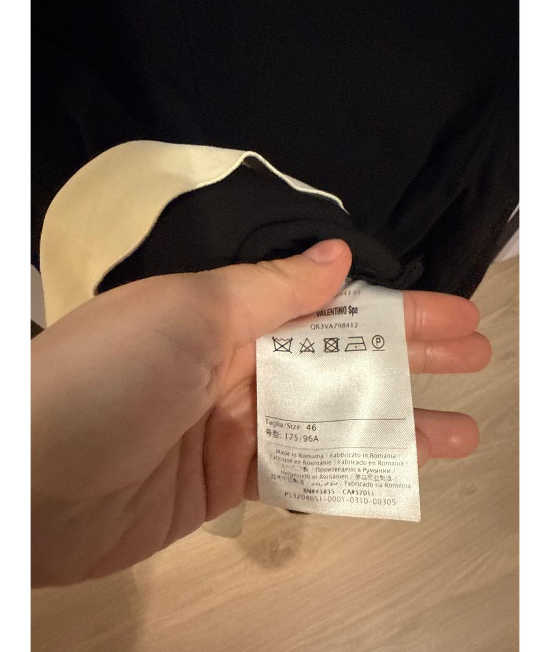 RED VALENTINO Черное вискозное повседневное платье, фото 6