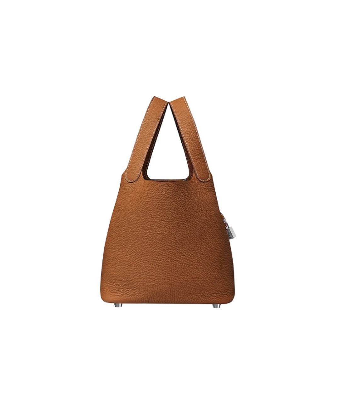 HERMES Коричневая кожаная сумка через плечо, фото 2