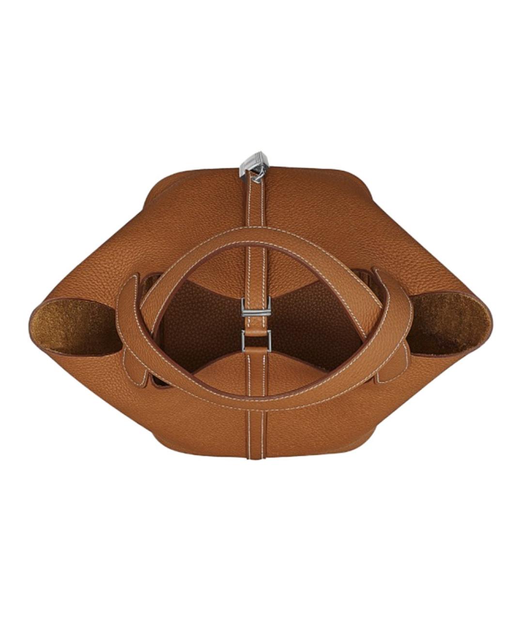 HERMES Коричневая кожаная сумка через плечо, фото 3