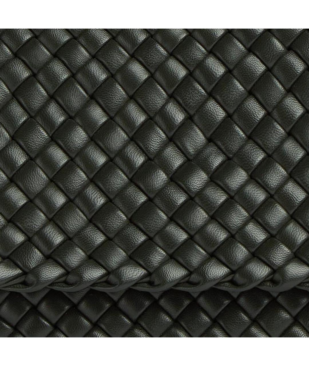 BOTTEGA VENETA Черная кожаная сумка через плечо, фото 5