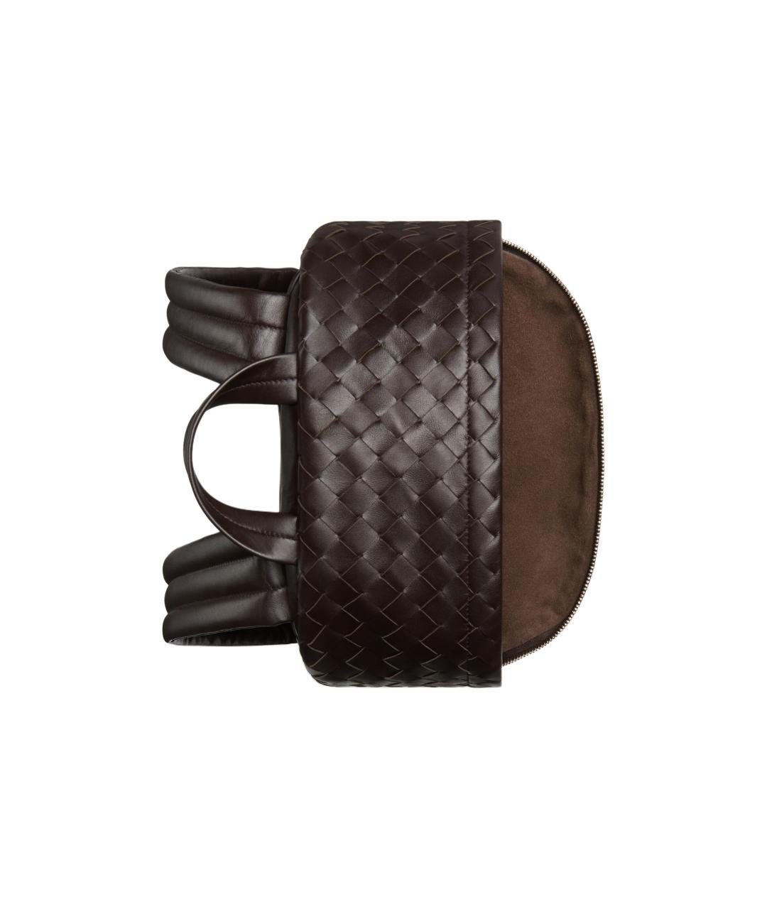BOTTEGA VENETA Коричневый кожаный рюкзак, фото 4