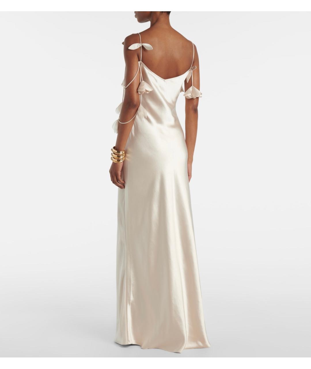 SELF-PORTRAIT Бежевое полиэстеровое коктейльное платье, фото 3