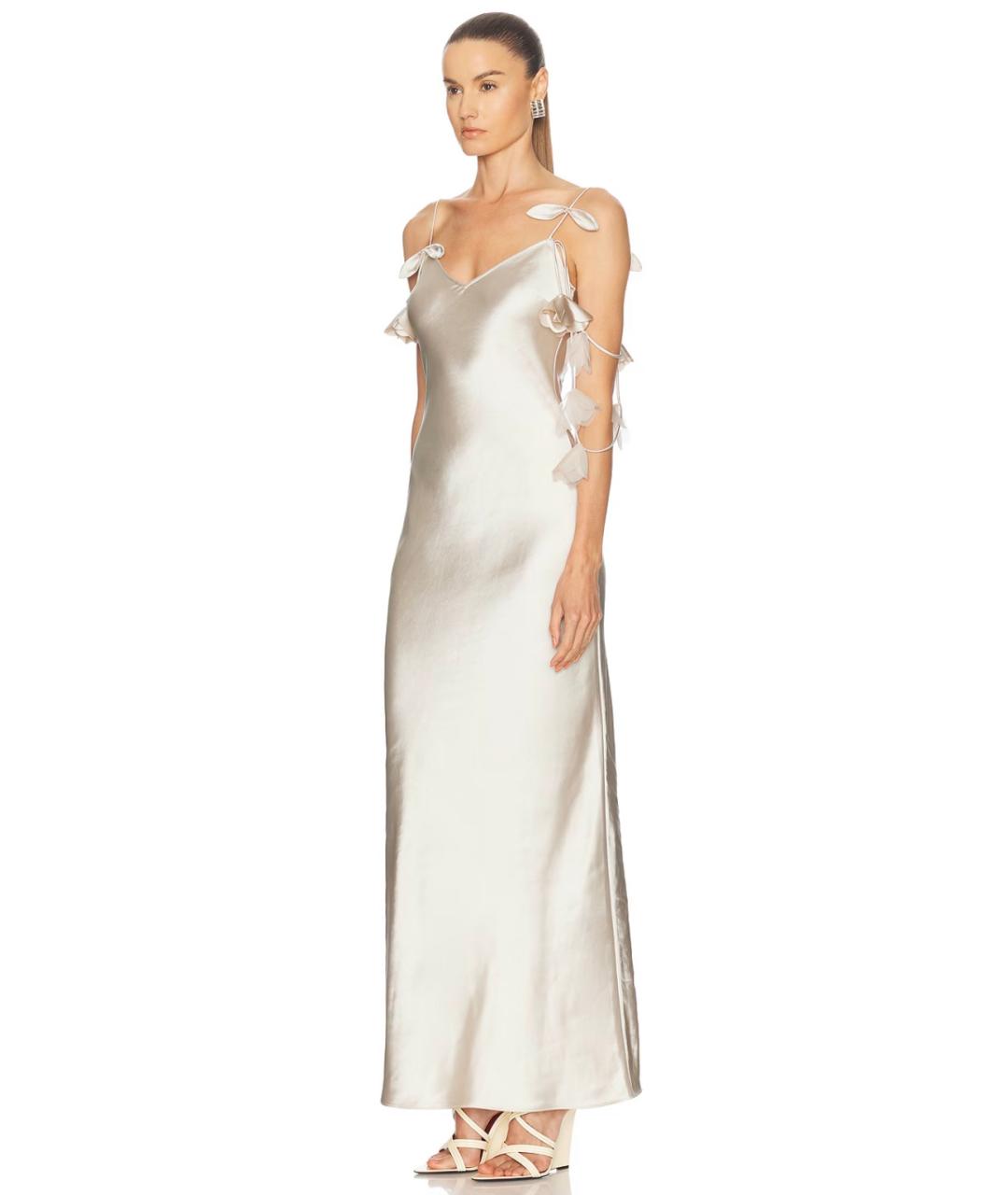 SELF-PORTRAIT Бежевое полиэстеровое коктейльное платье, фото 7