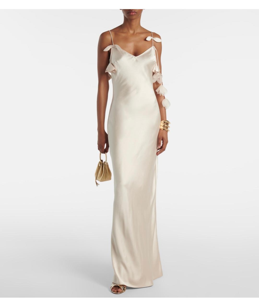 SELF-PORTRAIT Бежевое полиэстеровое коктейльное платье, фото 2