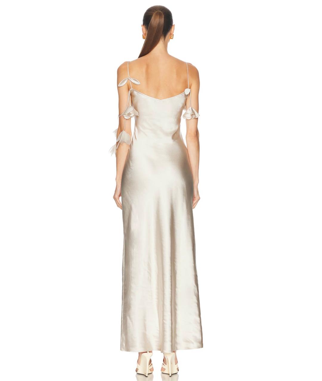 SELF-PORTRAIT Бежевое полиэстеровое коктейльное платье, фото 8