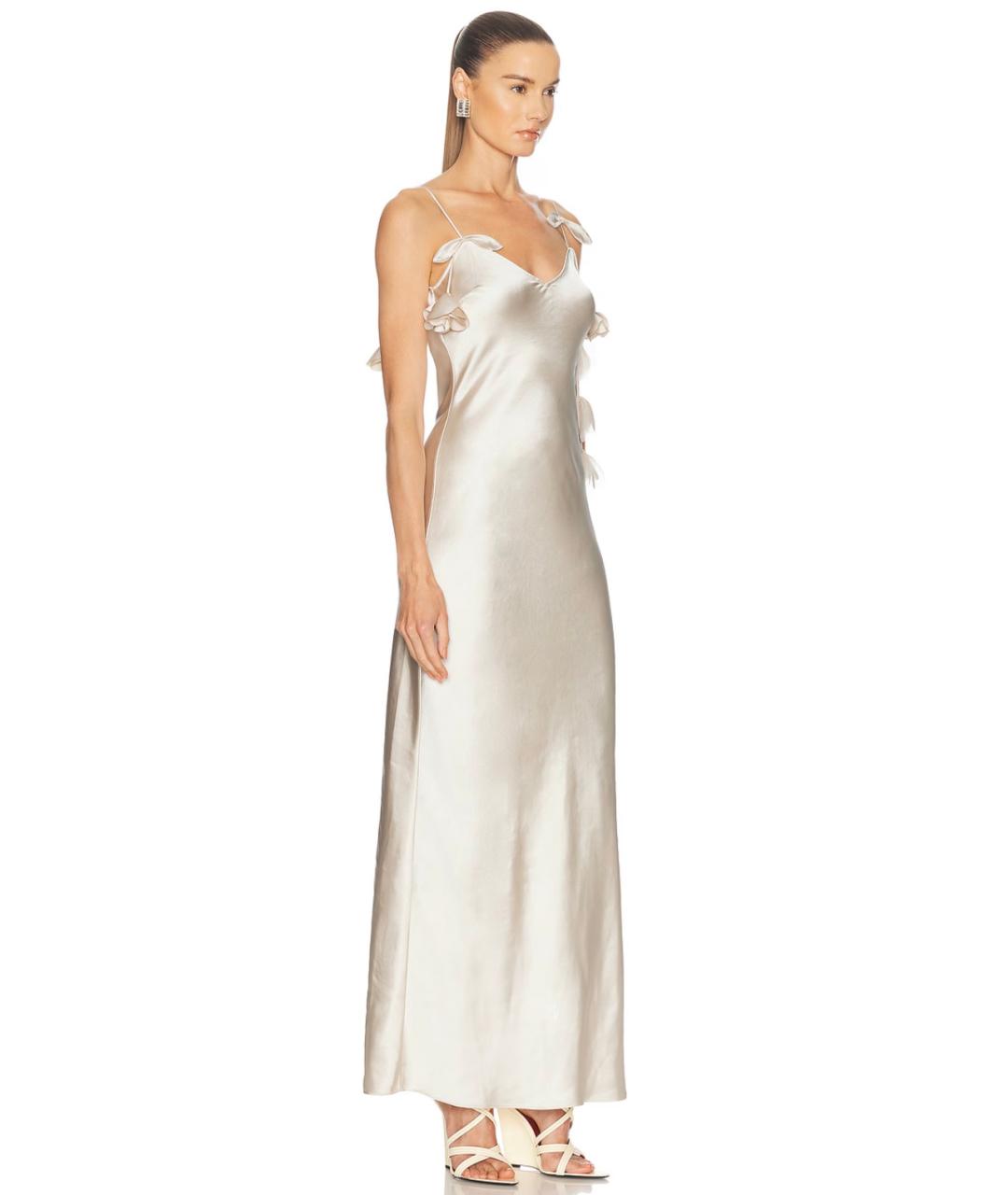 SELF-PORTRAIT Бежевое полиэстеровое коктейльное платье, фото 6