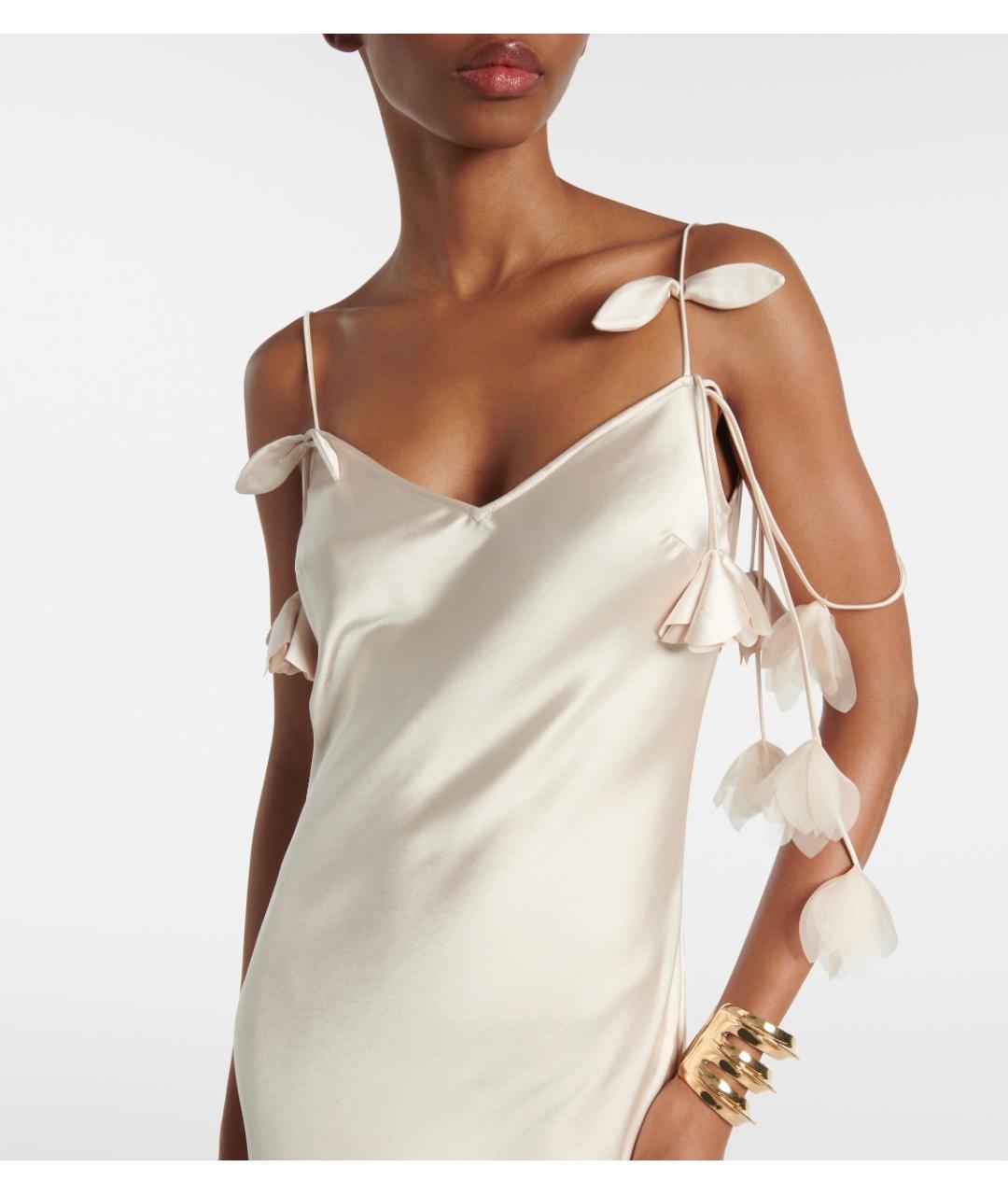 SELF-PORTRAIT Бежевое полиэстеровое коктейльное платье, фото 4