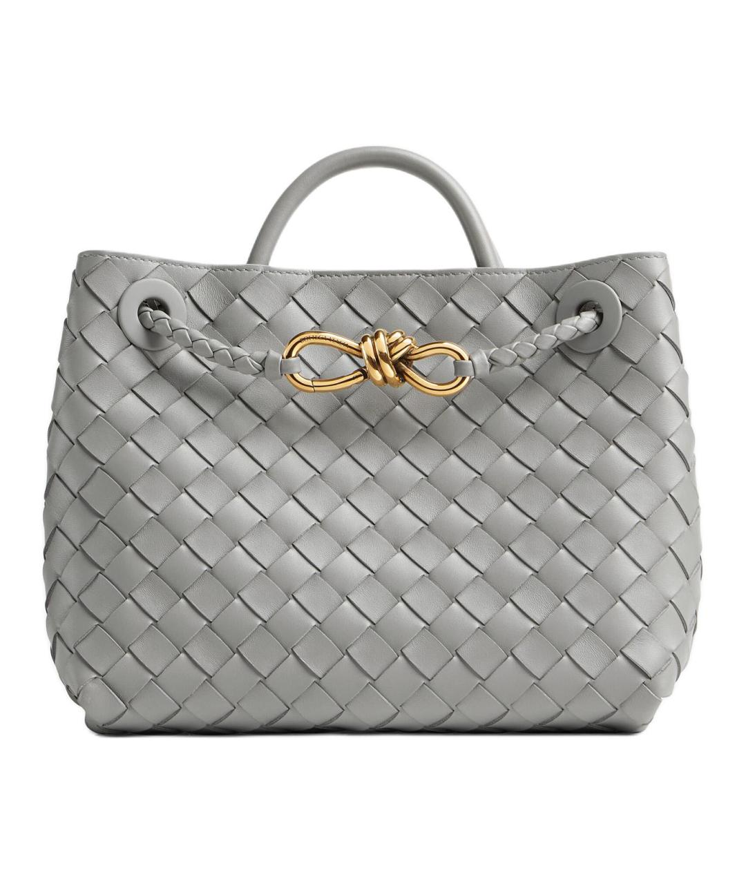 BOTTEGA VENETA Серая кожаная сумка через плечо, фото 1