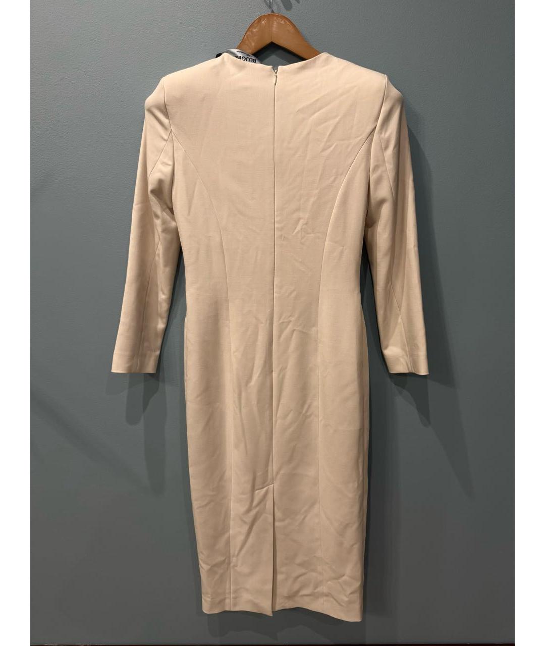 BLUMARINE Бежевое вискозное повседневное платье, фото 2