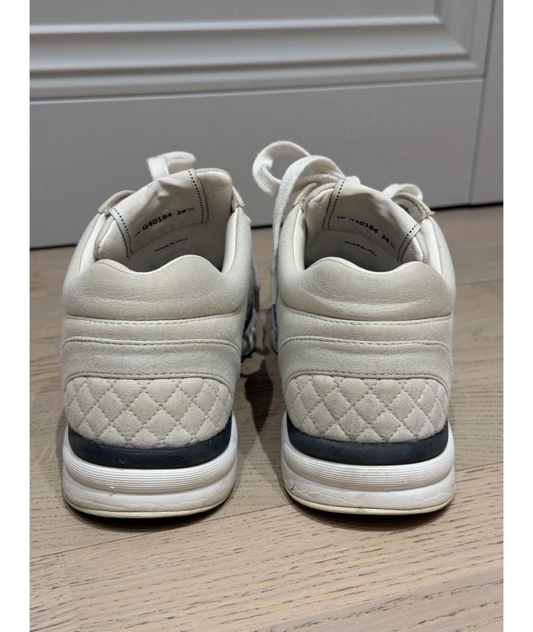 CHANEL Бежевые текстильные кроссовки, фото 4