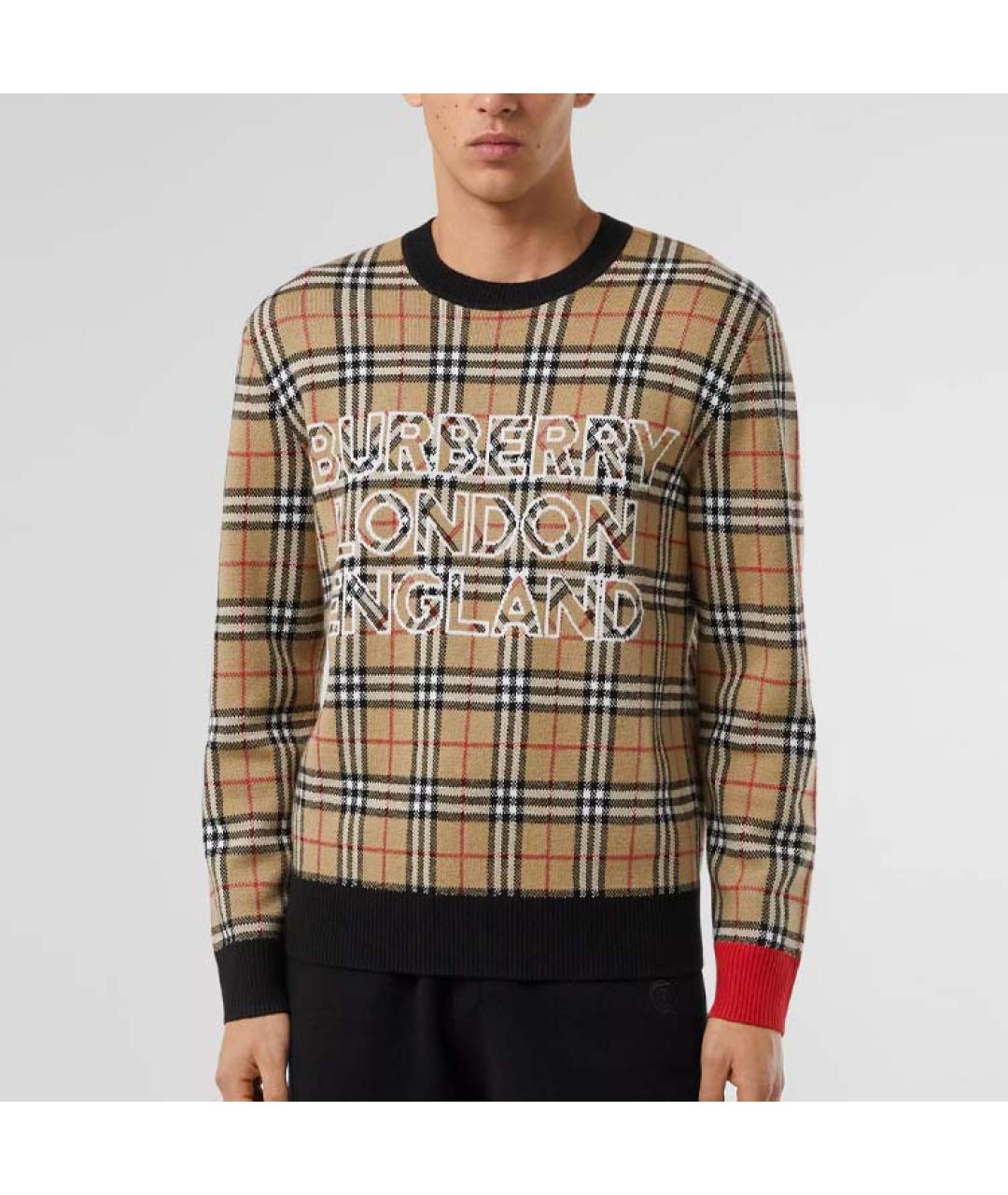 BURBERRY Бежевый джемпер / свитер, фото 3
