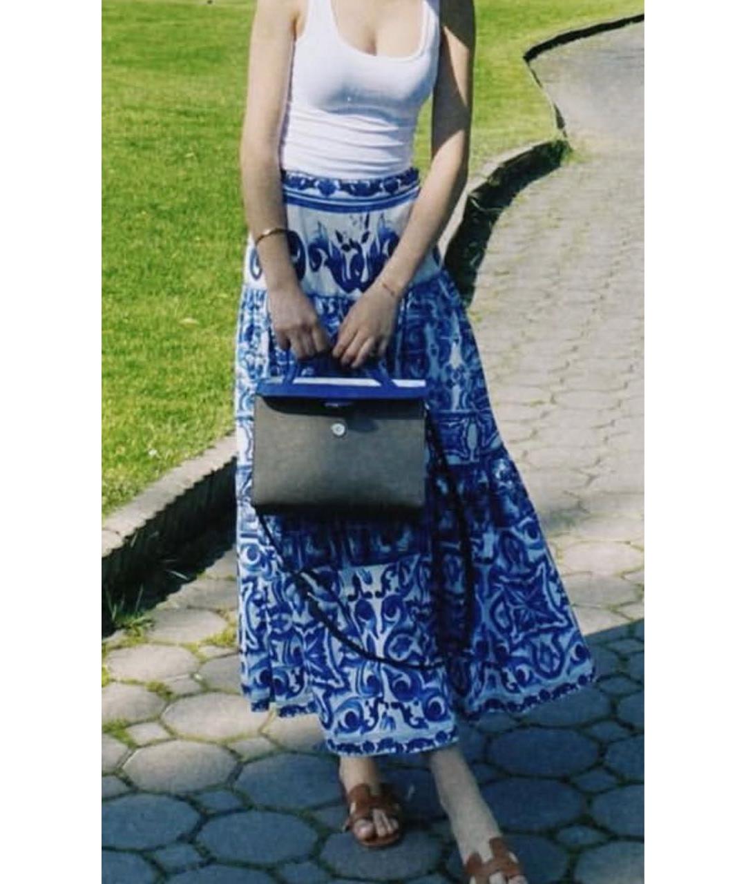 FENDI Темно-синяя кожаная сумка через плечо, фото 3