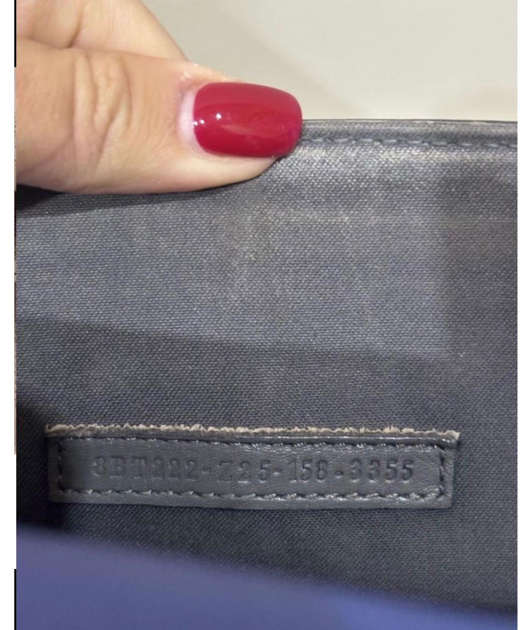 FENDI Темно-синяя кожаная сумка через плечо, фото 8