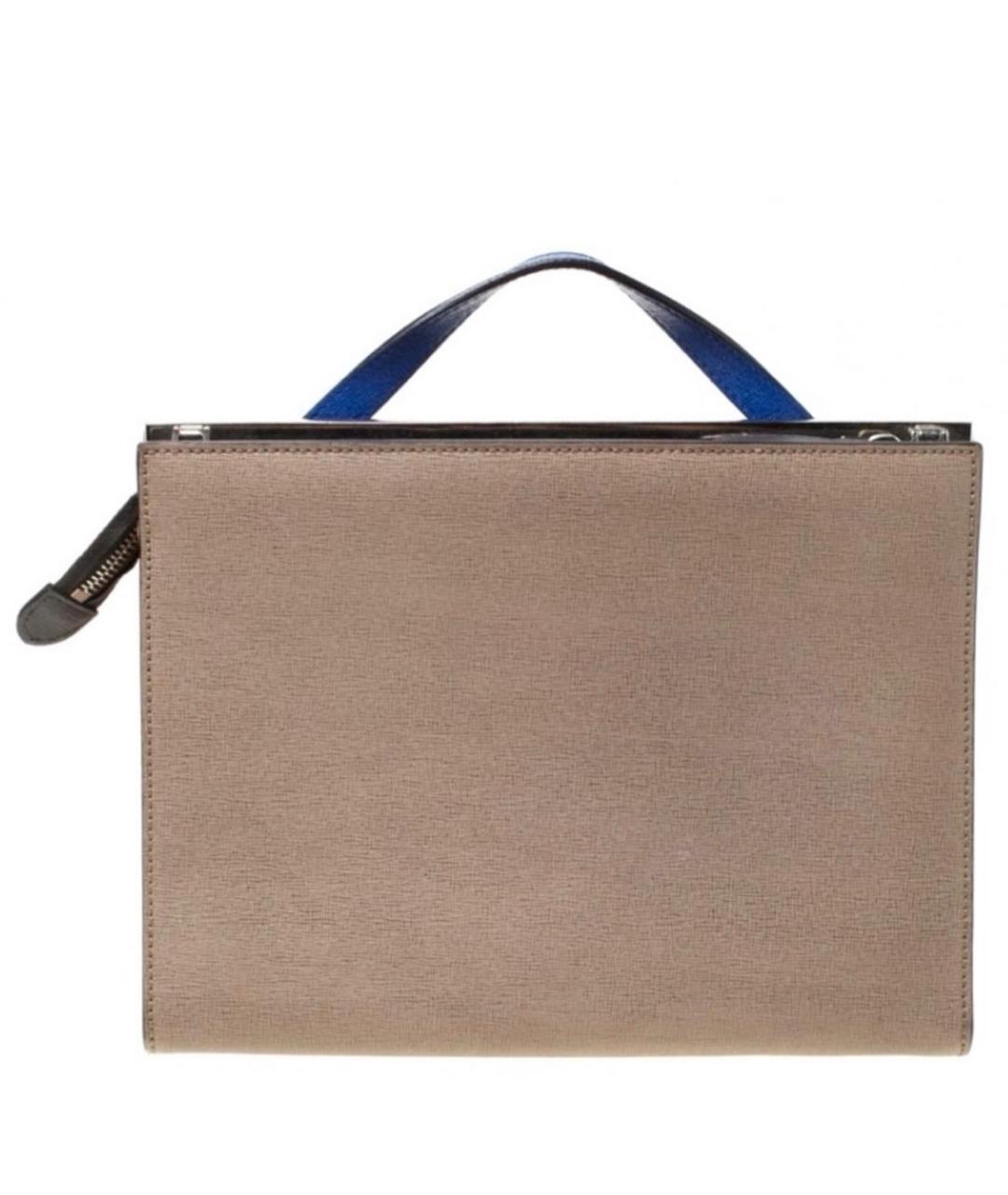 FENDI Темно-синяя кожаная сумка через плечо, фото 5