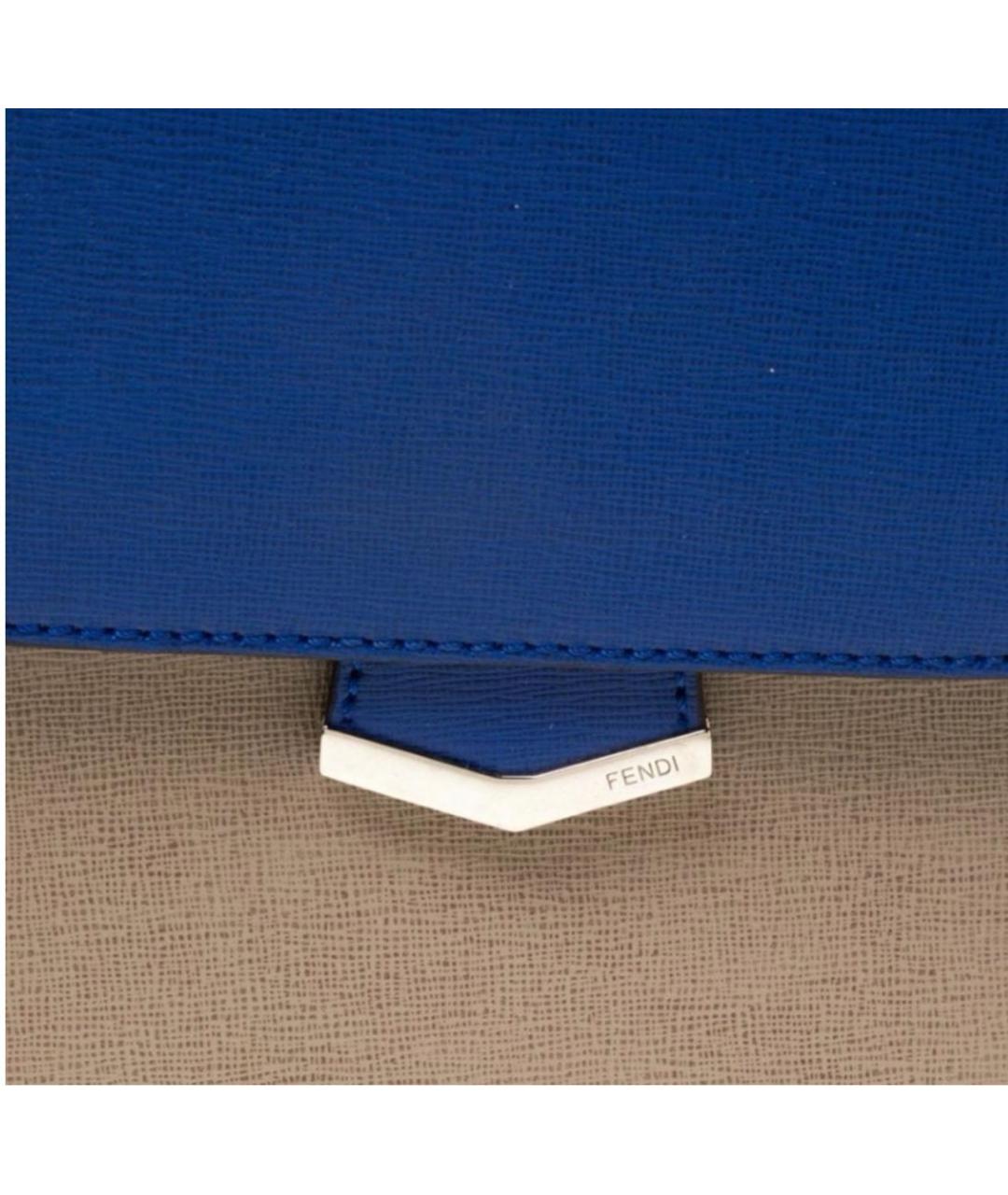 FENDI Темно-синяя кожаная сумка через плечо, фото 6