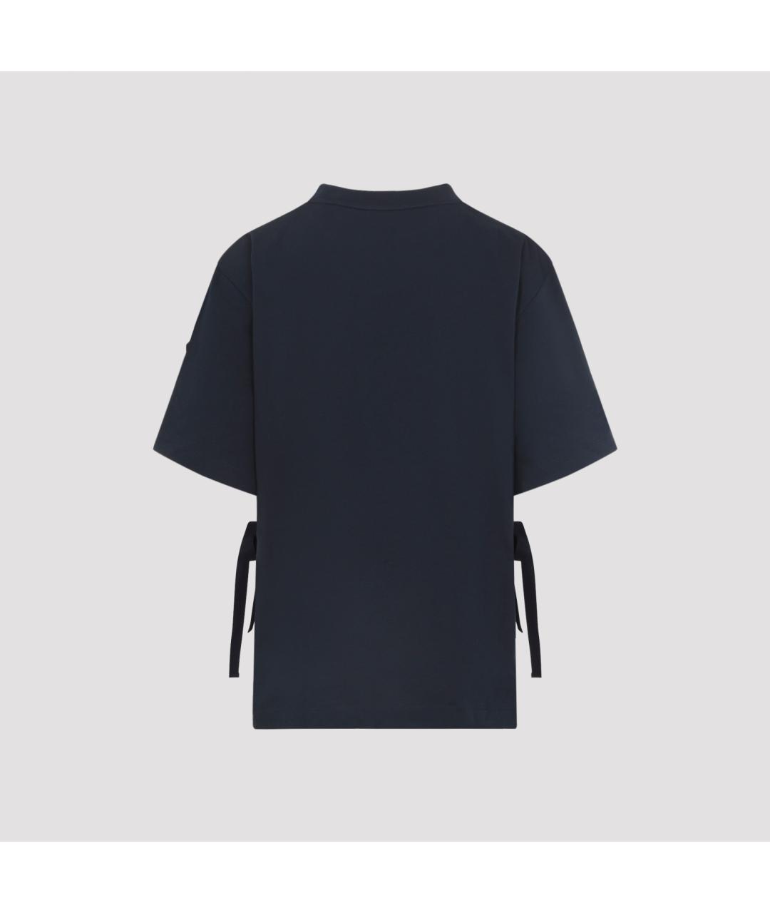 MONCLER Синяя хлопковая футболка, фото 2