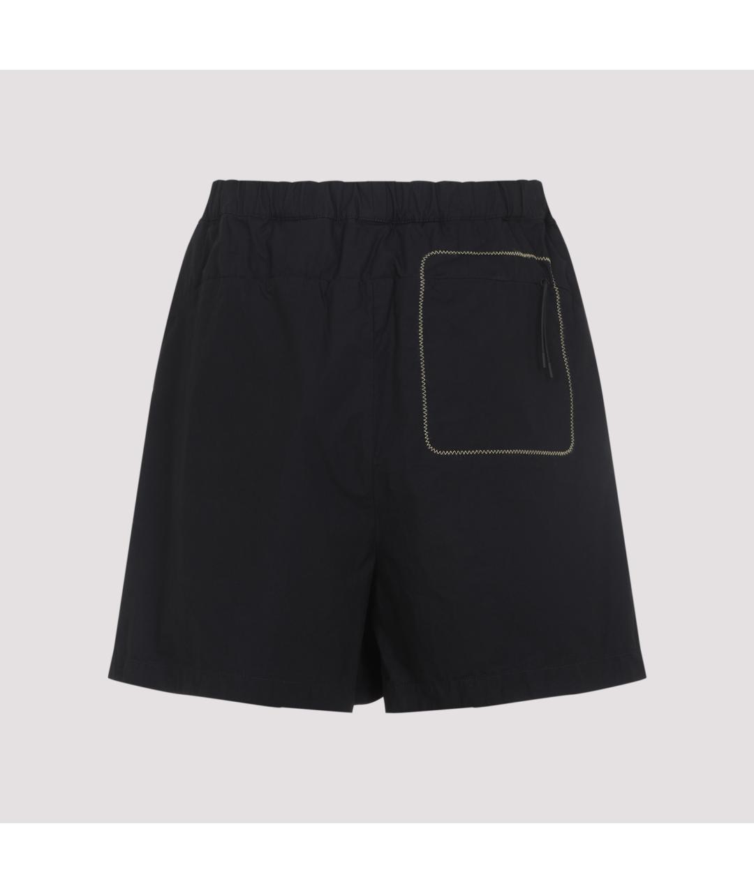 MONCLER Черные хлопковые шорты, фото 2