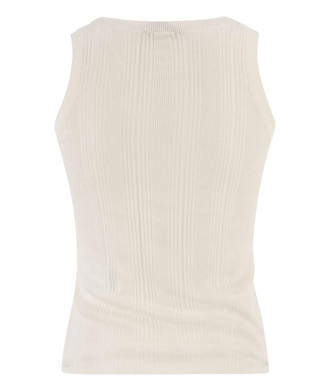 WEEKEND MAX MARA Белая вискозная майка, фото 2