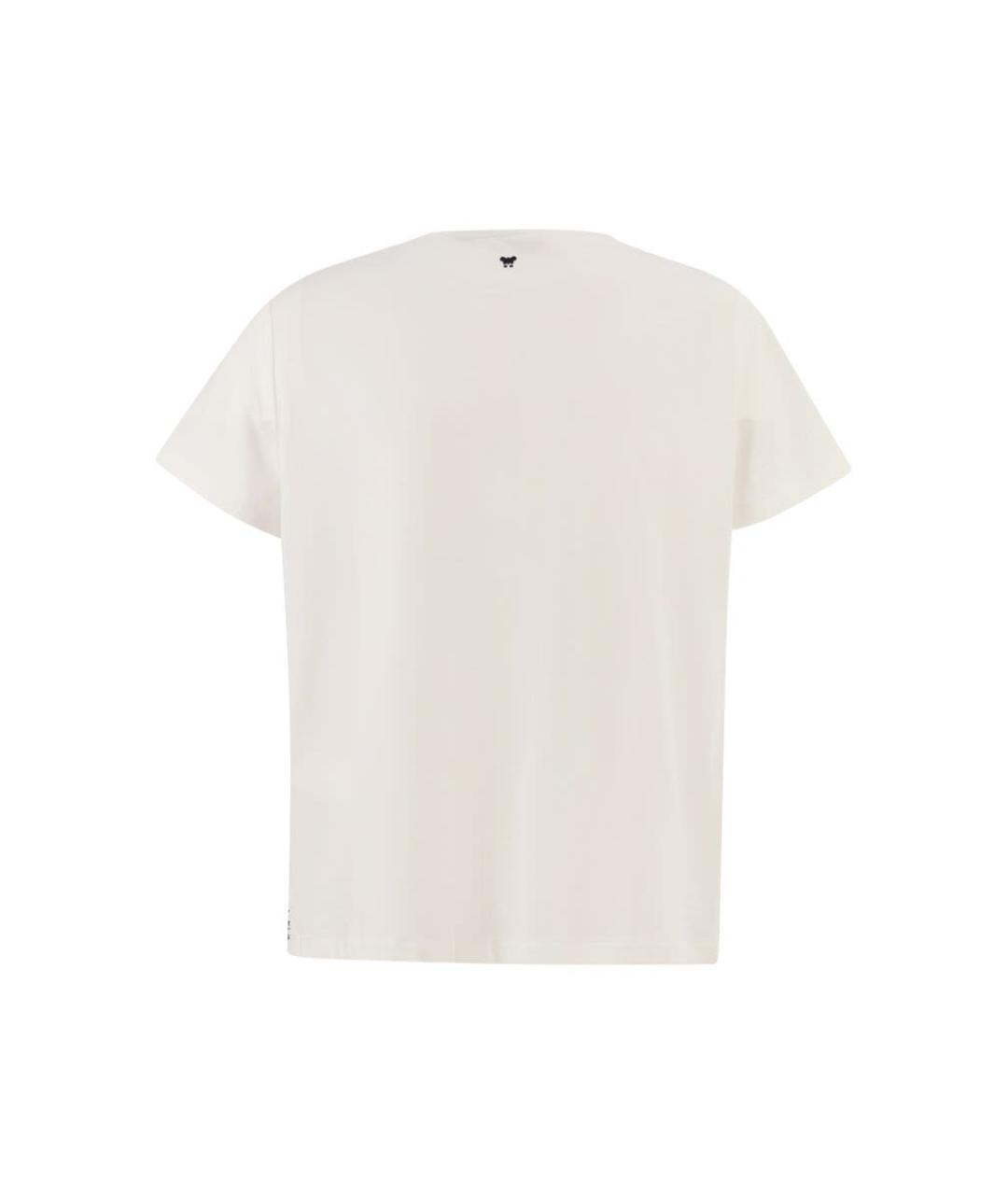 WEEKEND MAX MARA Белая хлопковая футболка, фото 2